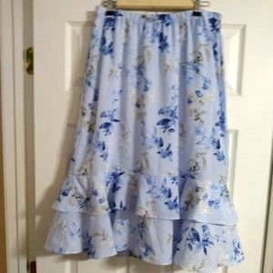 CJ Banks floral skirt sz X